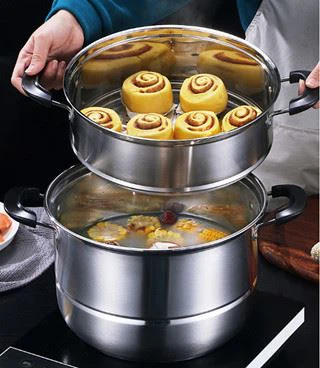 3-layer food steamer cooking pot_