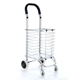 Shopping Cart with Dual Swivel Wheels for Groceries 