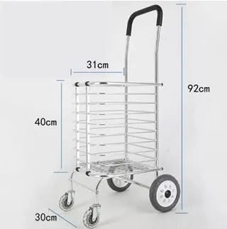 Folding Shopping Basket Cart