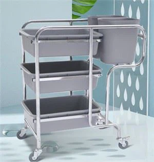 Three-tier Car Trash Can Multifunction Plastic Trolley