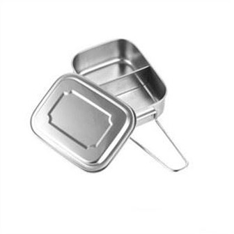 Double-Layer Large-Capacity Stainless Steel Insulated Lunch Box with Handle and No ...