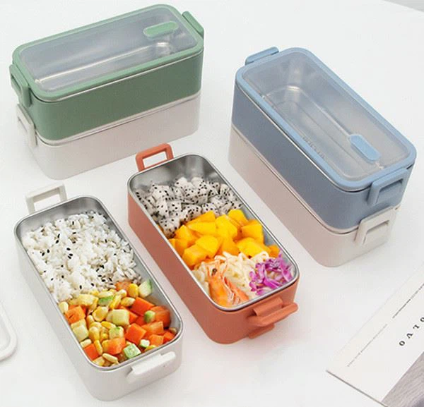 Double Layer Compartment Bento Lunch Box