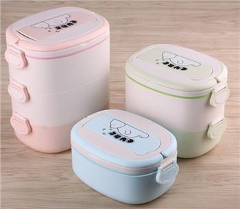Travel Tiffin Lunch Box With Spoon And Handle