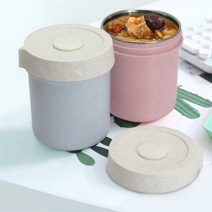 Wheat Straw Soup Cup With Stainless Steel Liner